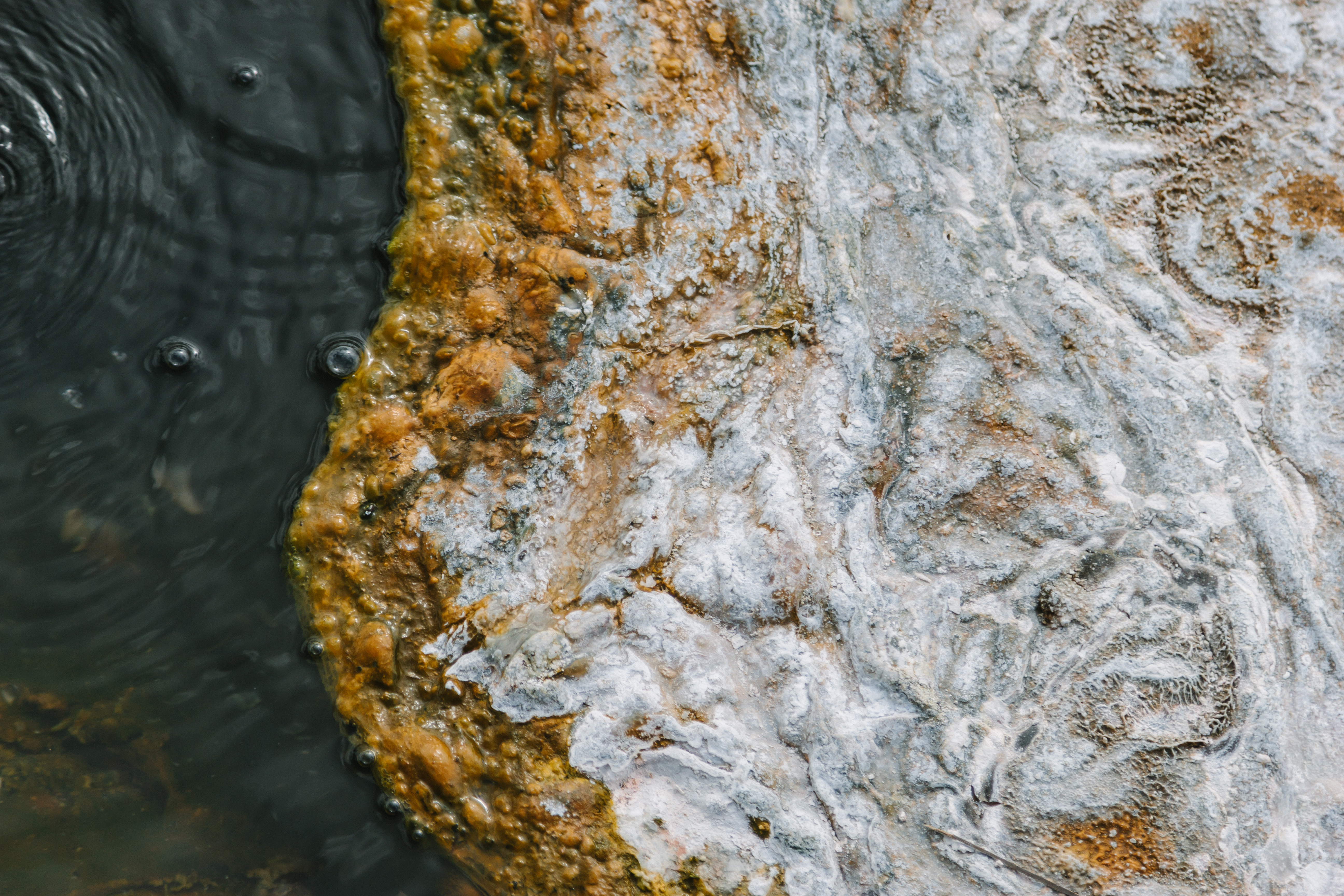 A close view of the hot spring.